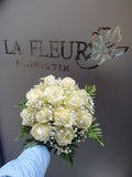 Weißer Rosenstrauß XXL (50 Rosen)
