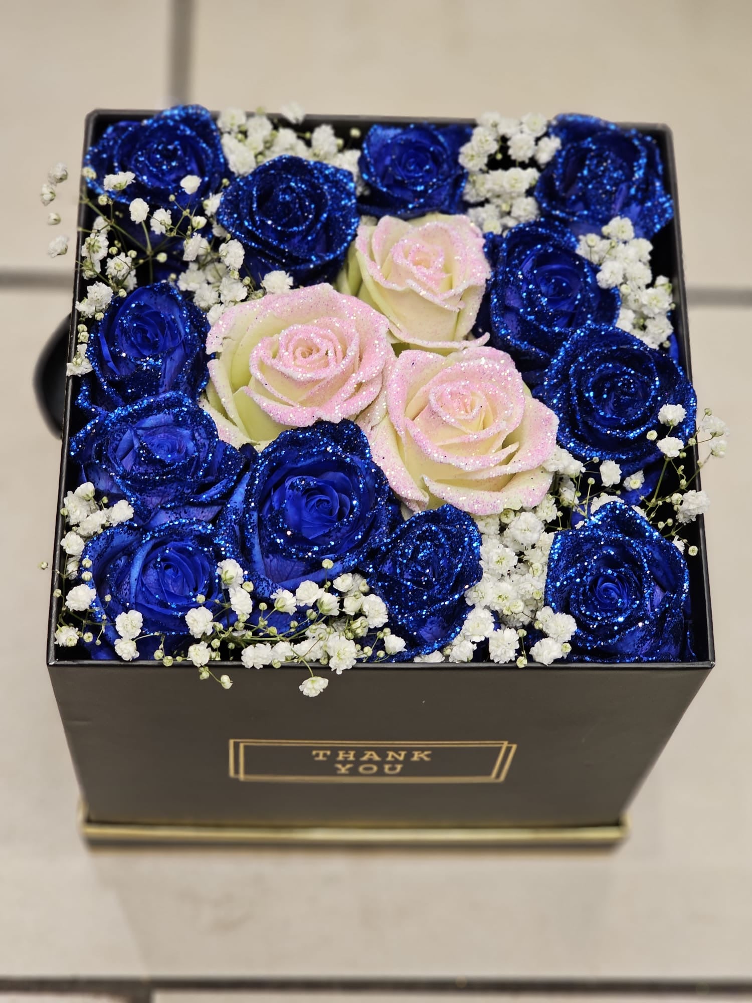 Midnight Blue - Glitter Rose Box