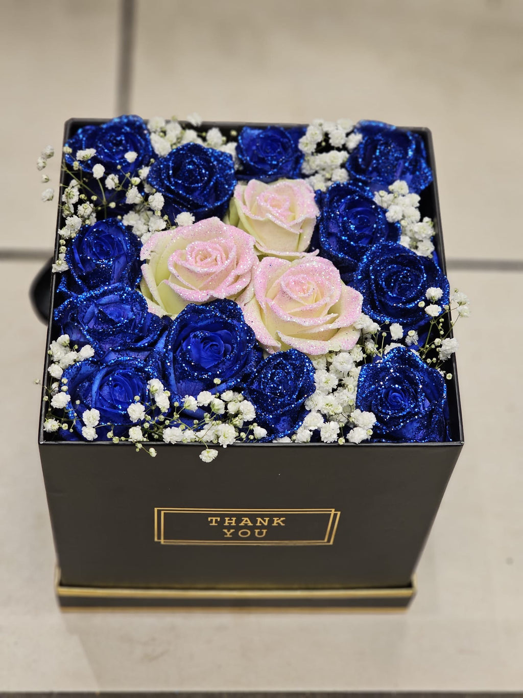 Midnight Blue - Glitter Rose Box