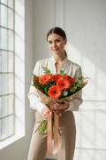 Turuncu Gerbera Buketi